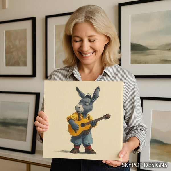 Donkey Playing Guitar Art - View 9