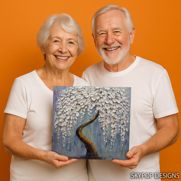 White Blossom Tree Art - View 9