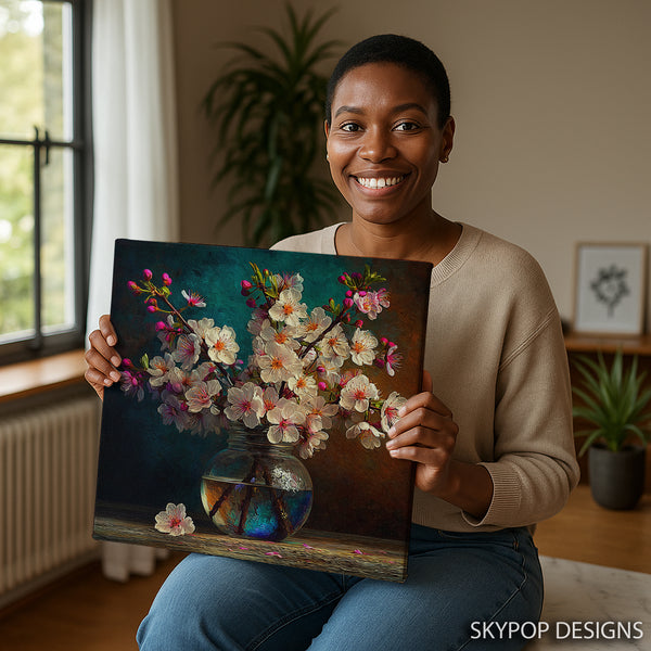 Cherry Blossom Vase Art - View 9