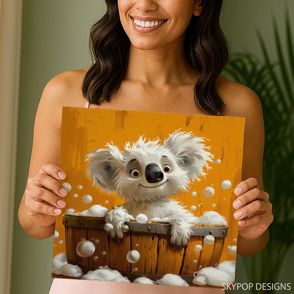 Koala Bath Time Fun Art - View 9