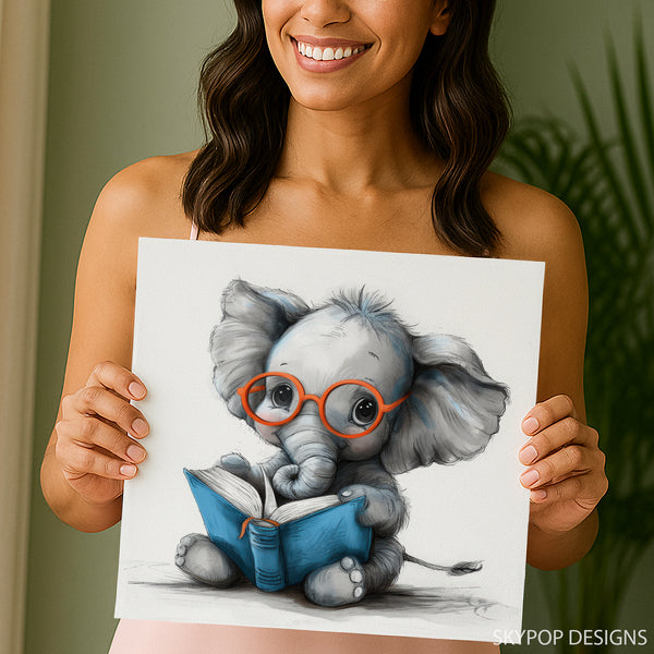 Elephant Reading Art - View 9