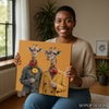 Giraffe Couple Art - View 9
