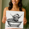 Highland Cow Bath Time Art - View 9