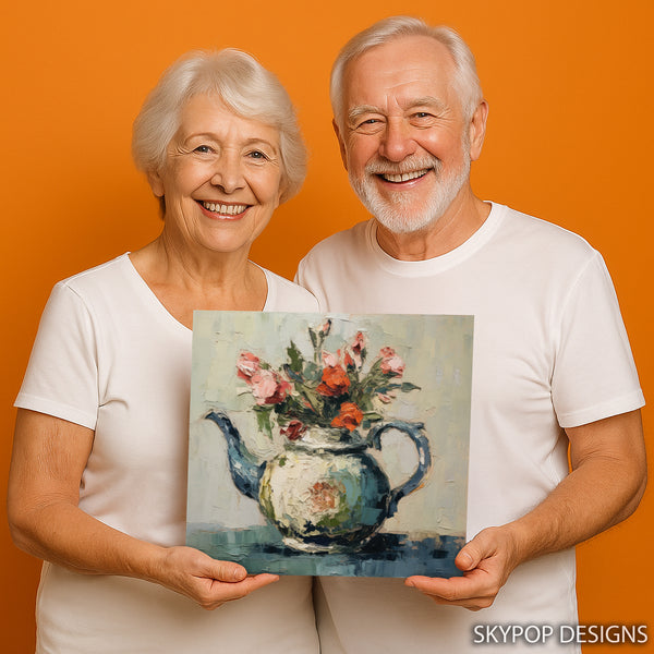 Rose Bouquet Teapot Art - View 9