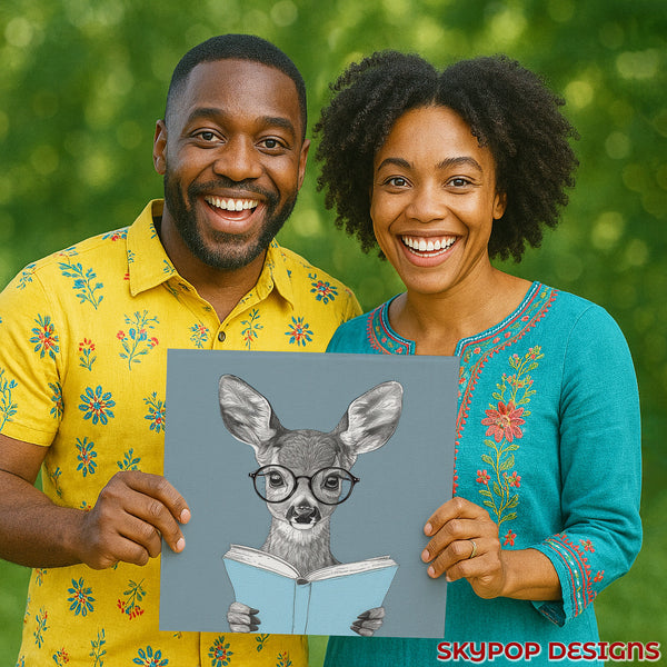Deer Reading Art - View 9