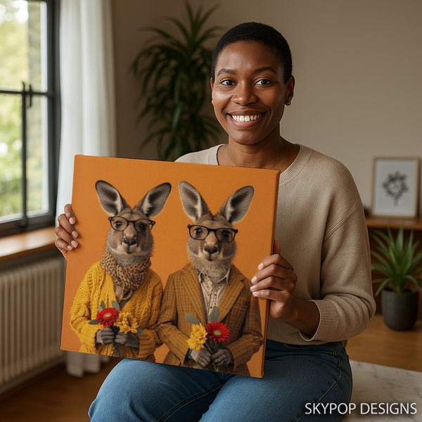 Kangaroo Couple Art - View 9