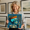 King Skeleton Smoking Art - View 9