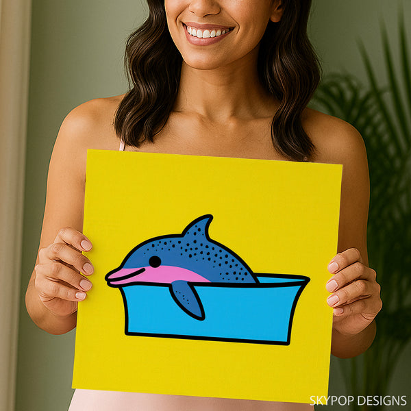 Dolphin Splash Fun Art - View 9