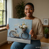 Vintage Bicycle Flower Basket Art - View 9
