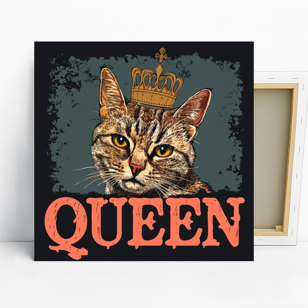 Regal Cat Queen Portrait Art