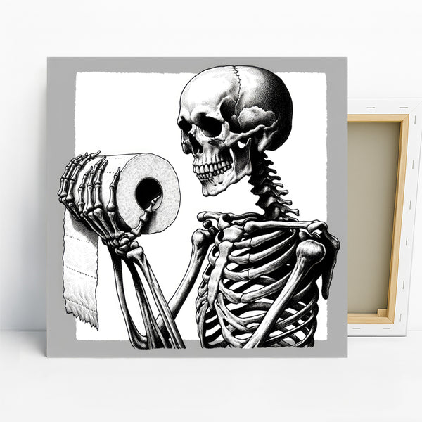 Skeleton Toilet Paper Art