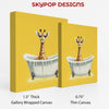 Giraffe Bath Time Art - View 2