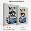 Raccoon Reading Art - View 2