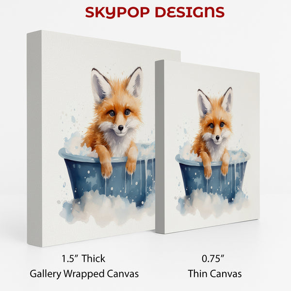 Fox Bath Time Bliss Art - View 2