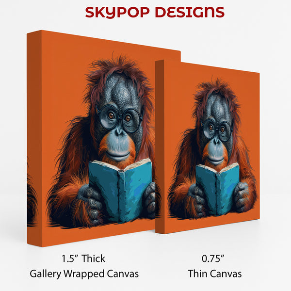Orangutan Reading Art - View 2