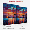 Golden Gate Bridge Sunset Art - View 2