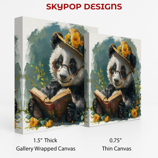 Panda Reading Book Art - View 2