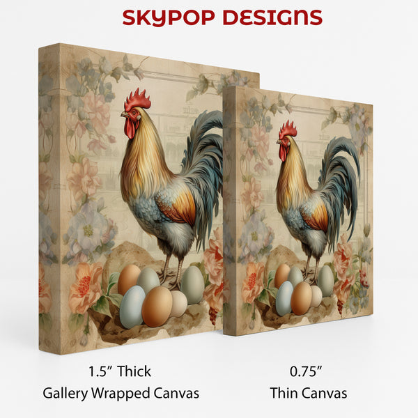 Rooster Eggs Art - View 2