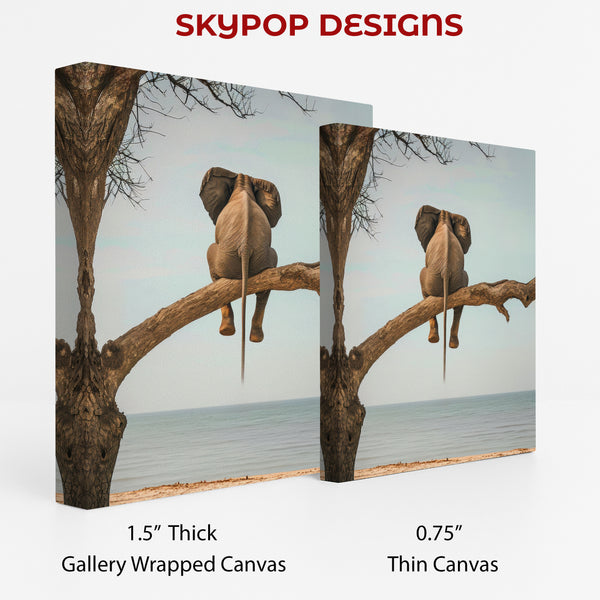 Elephant Tree Beach Scene Art - View 2