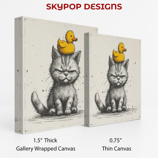 Grumpy Cat with Duck Hat Art - View 2