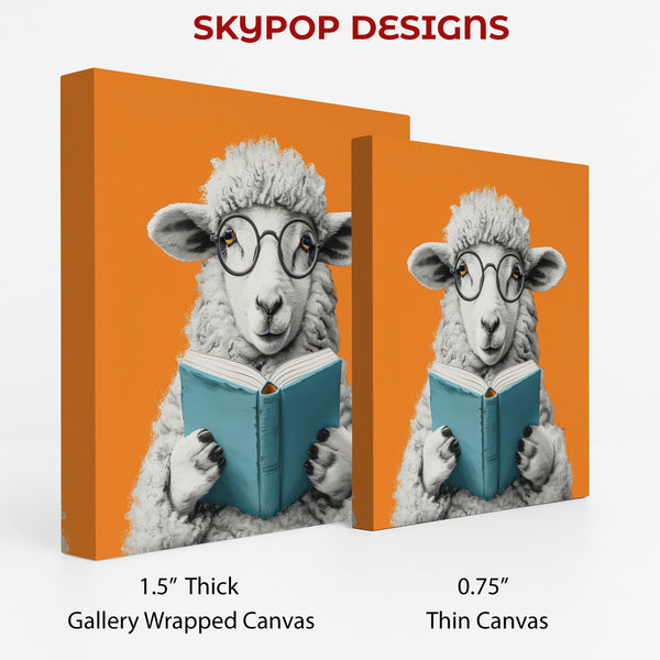 Sheep Reading Art - View 2