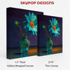 Teal Daisy Floral Art - View 2