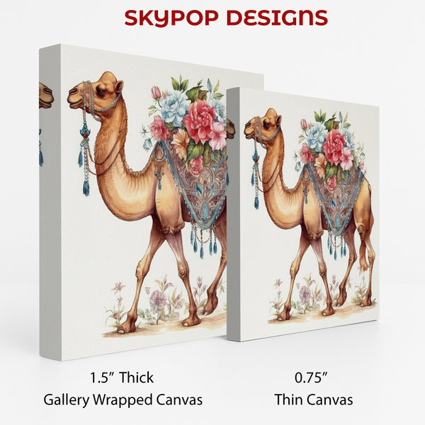 Camel Floral Caravan Art - View 2