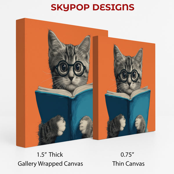 Cat Reading Art - View 2