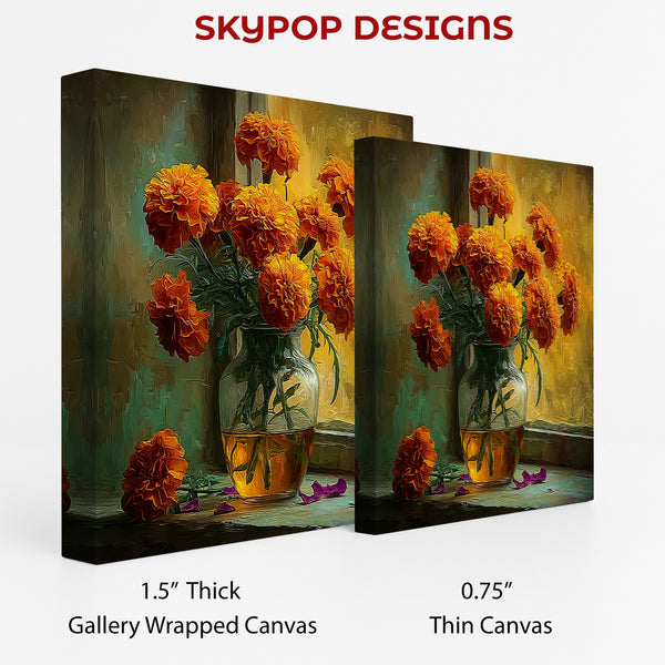 Marigold Bouquet Art - View 2