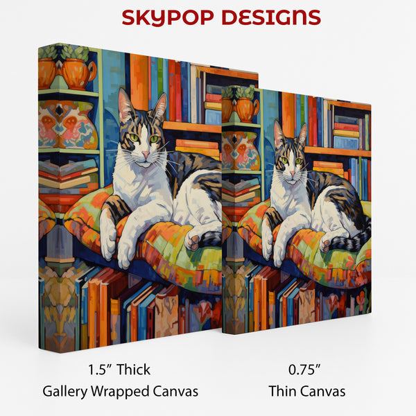 Cat Library Art - View 2