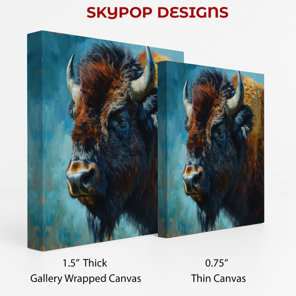 Bison Portrait Art - View 2