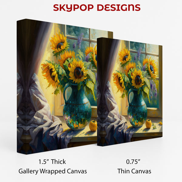 Sunflowers Window Art - View 2