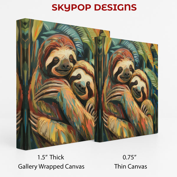 Sloth Hug Art - View 2