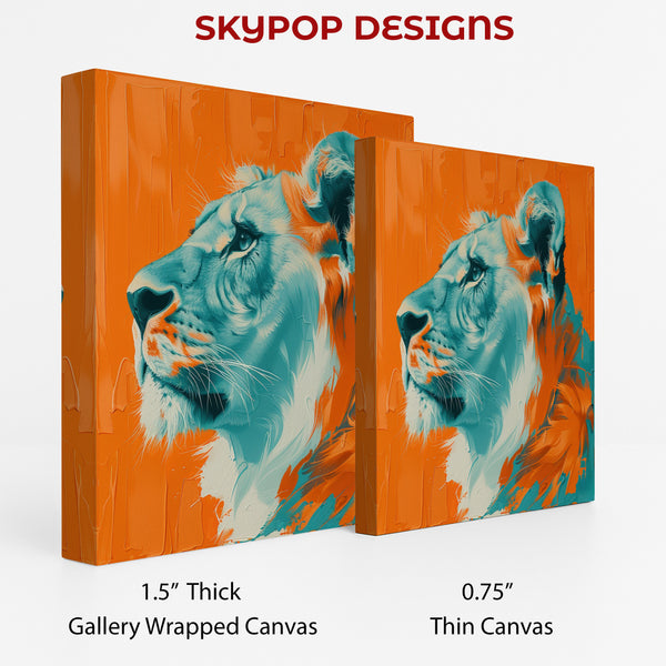 Lion Abstract Art - View 2