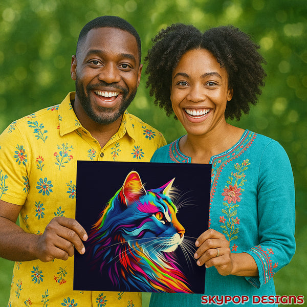 Rainbow Cat Art - View 3