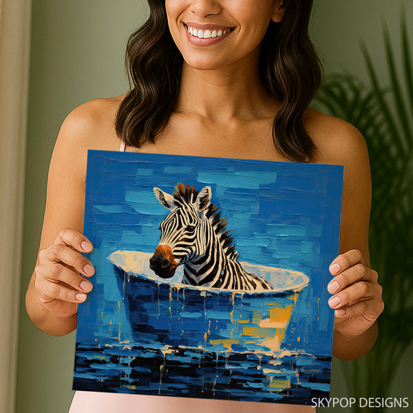 Zebra Bath Time Art - View 3