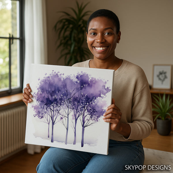 Purple Trees Art - View 3