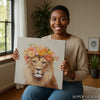 Lion Floral Crown Art - View 3