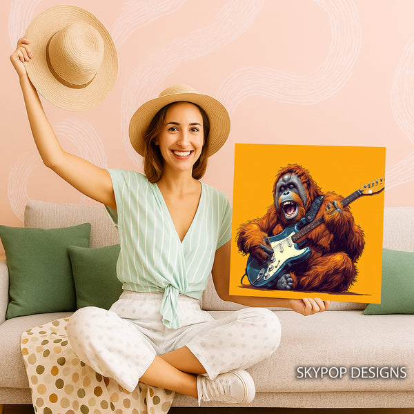 Orangutan Guitar Art - View 3