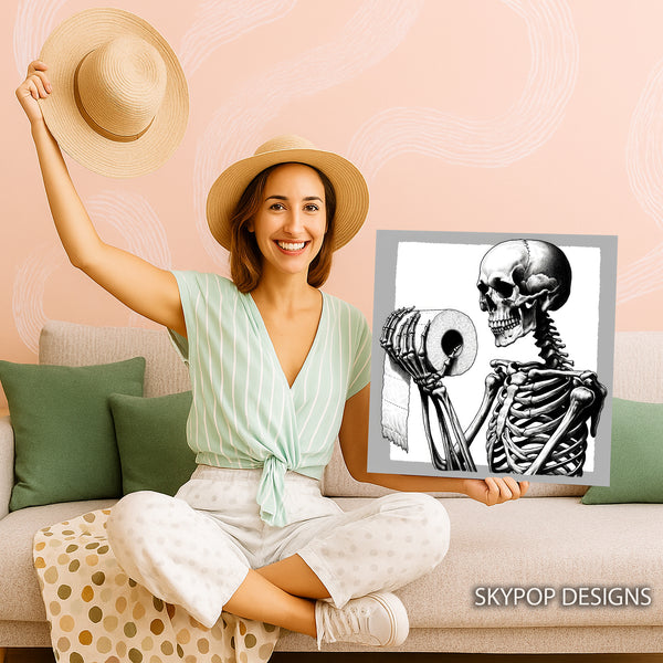 Skeleton Toilet Paper Art - View 3