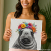 Walrus Floral Crown Art - View 3