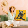 Raccoon Rock Star Art - View 3