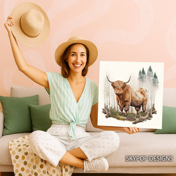 Highland Cow Art - View 3