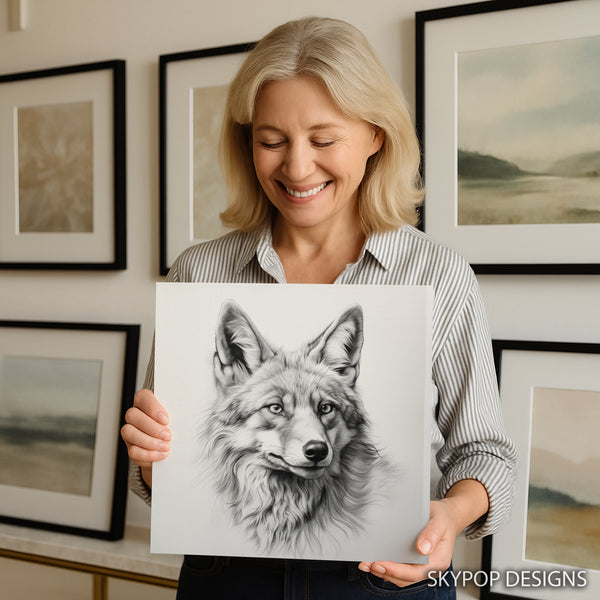 Wolf Portrait Art - View 3