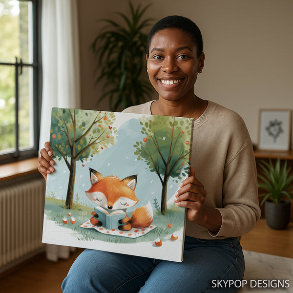 Fox Reading Art - View 3