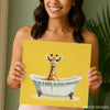 Giraffe Bath Time Art - View 3
