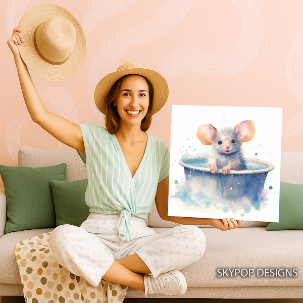 Mouse Bath Time Art - View 3