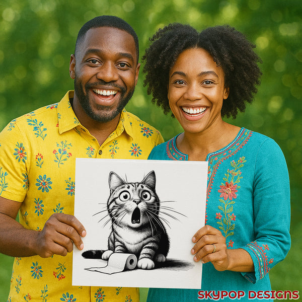 Cat Toilet Paper Disaster Art - View 3