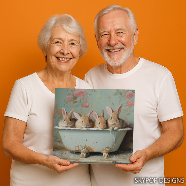 Bunny Bathtime Art - View 3
