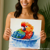 Parrot Bath Time Art - View 3